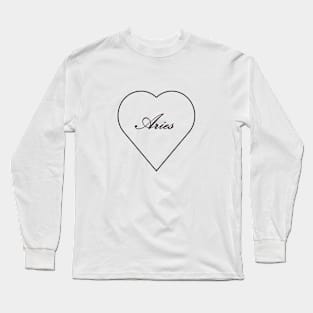 Aries Heart Long Sleeve T-Shirt